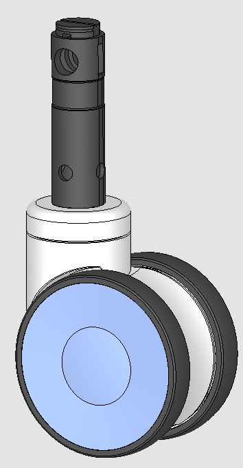 100mm double central locking casters