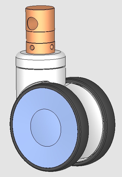 4 inch twin central locking casters