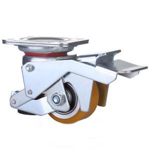 Foot operated leveling casters