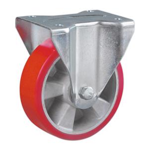 Rigid aluminum core polyurethane casters