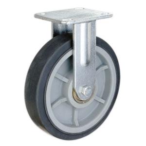 Rigid heavy duty trolley casters