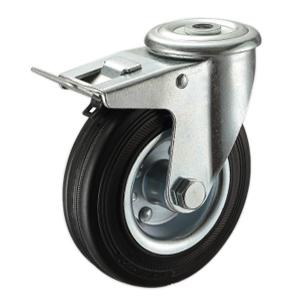 Rubber swivel casters