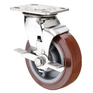 Stainless steel heavy duty pu castors