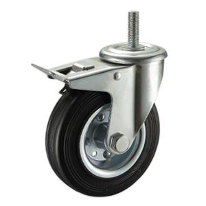 Trash bin caster wheels