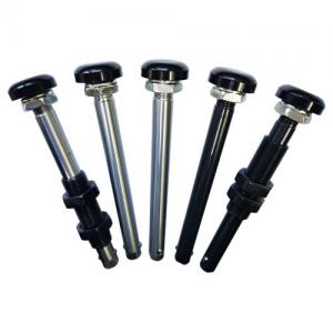 Wheelchair quick release pin axles