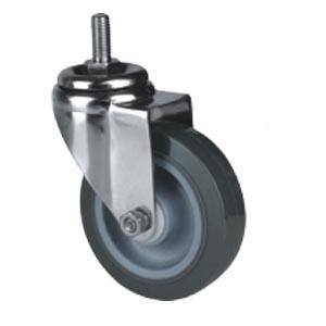 Caster acciaio inox con gambo filettato